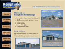 Tablet Screenshot of kemptvilleministorage.com